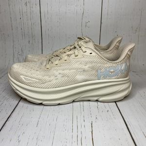 Brand New Women’s Hoka One One Clifton 9 Eggnog Beige Ivory 1127896-SSEG Size 9